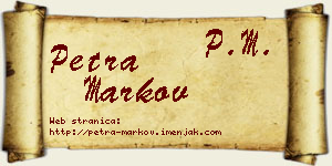 Petra Markov vizit kartica